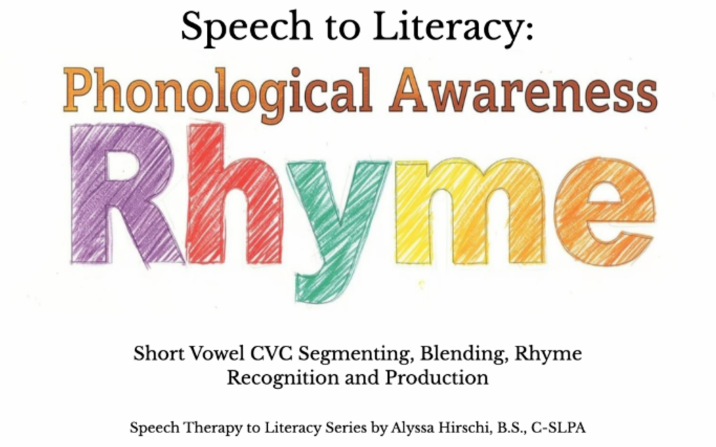 A gamified rhyme-practice screen from the UDL-aligned phonological-awareness remediation module.